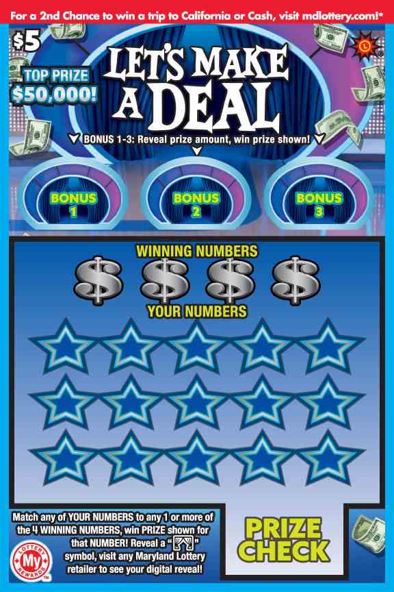 Let's Make A Deal® scratchcard - game number #741 - front
