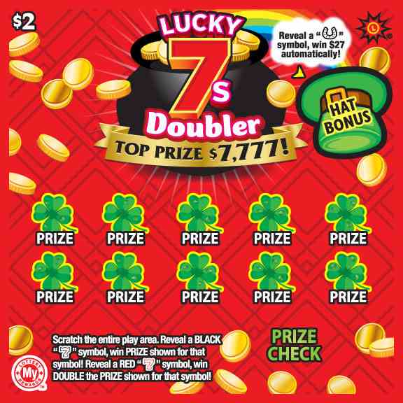 Lucky 7S Doubler scratchcard - game number #745 - front