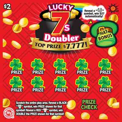 Lucky 7S Doubler scratchcard - game number #745 - front