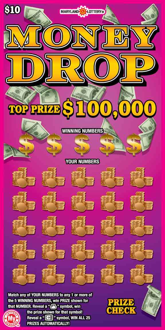 Money Drop scratchcard - game number #669 - front
