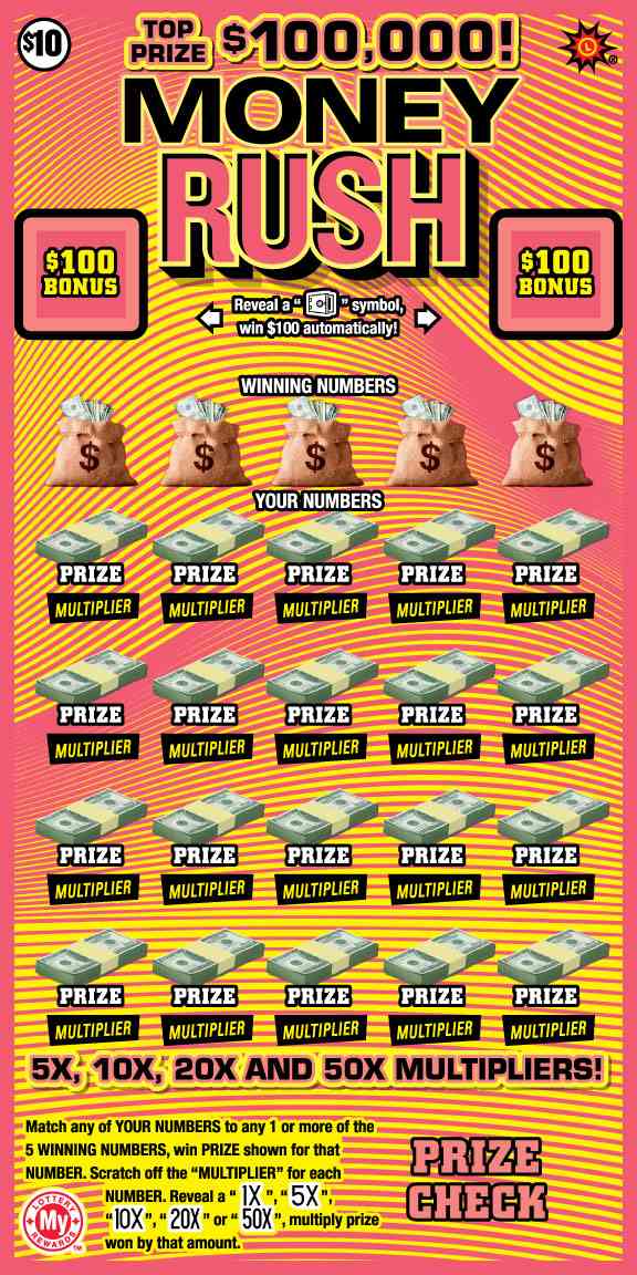 Money Rush scratchcard - game number #703 - front