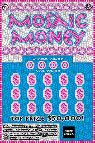Mosaic Money scratchcard - game number #737 - front
