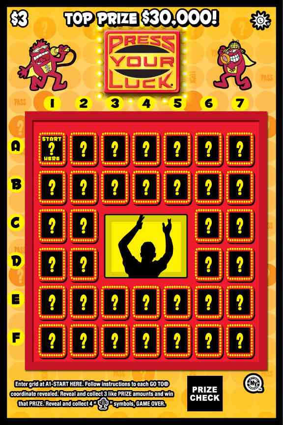 Press Your Luck® scratchcard - game number #740 - front