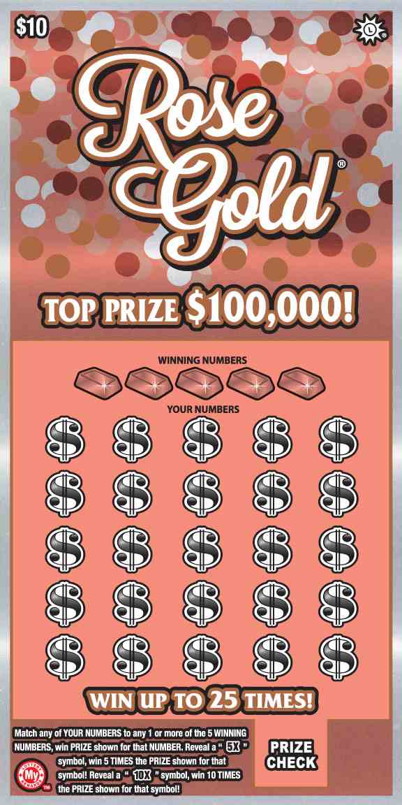 Rose Gold scratchcard - game number #796 - front