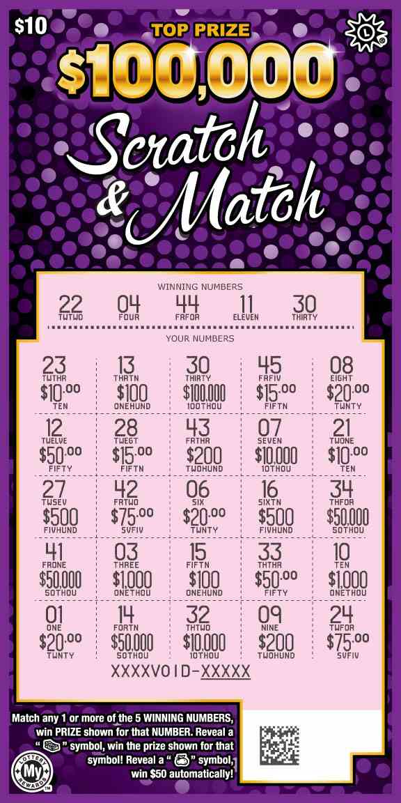 Scratch & Match scratchcard - game number #793 - front-scratched