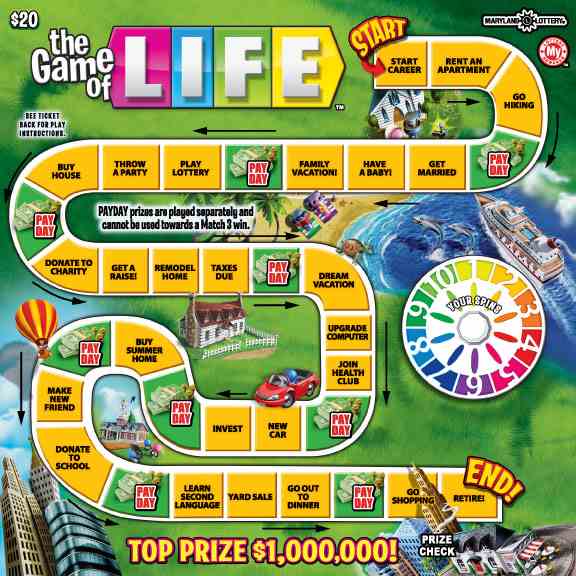 The Game Of Life scratchcard - game number #609 - front
