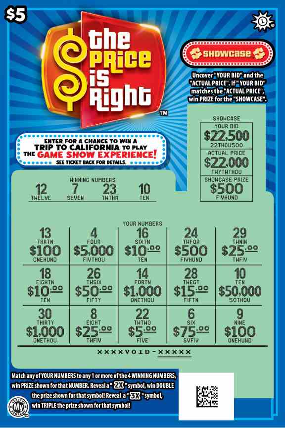 The Price Is Right scratchcard - game number #813 - front-scratched