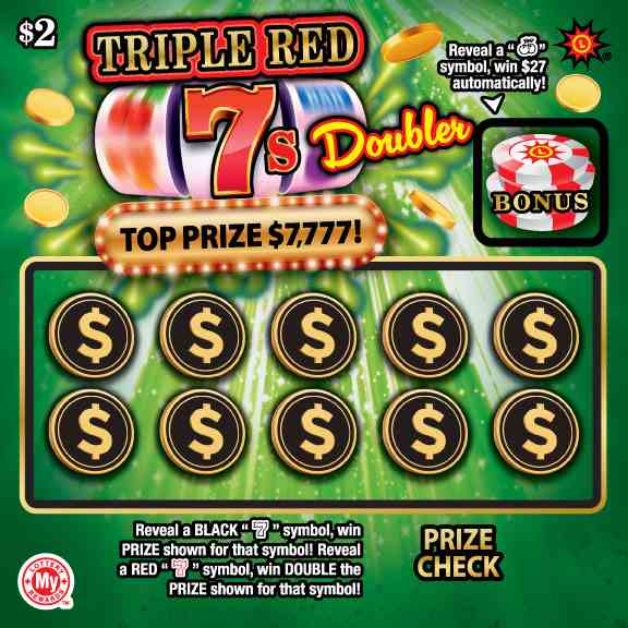 Triple Red 7S Doubler scratchcard - game number #799 - front
