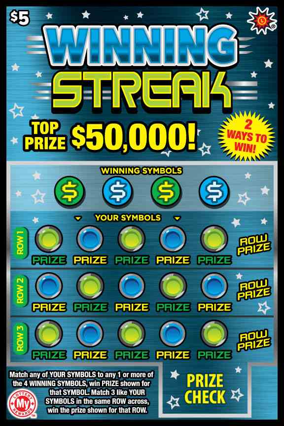 Winning Streak scratchcard - game number #786 - front