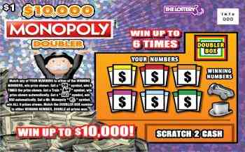 $10,000 MONOPOLY Doubler  scratchcard - game number #428 - front