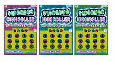 $1,000,000 High Roller scratchcard - game number #534 - front
