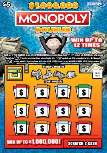 $1,000,000 Monopoly Doubler scratchcard - game number #430 - front