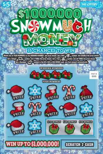 $1,000,000 Snow Much Money scratchcard - game number #422 - front