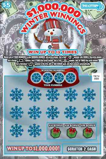 $1,000,000 Winter Winnings scratchcard - game number #516 - front