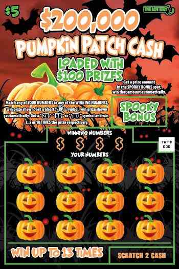 $200,000 Halloween scratchcard - game number #512 - front