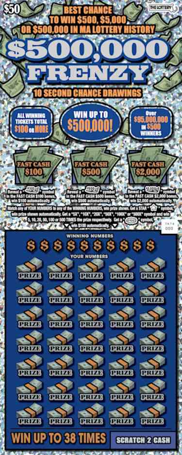 $500,000 Frenzy scratchcard - game number #553 - front