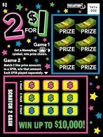 2 For $1 scratchcard - game number #531 - front