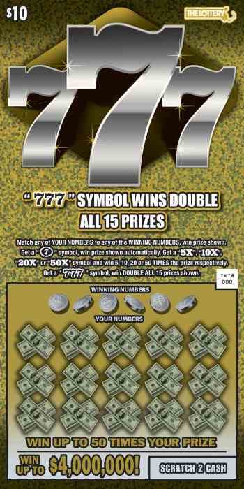 777 scratchcard - game number #419 - front