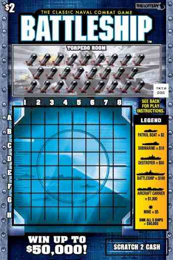 BATTLESHIP scratchcard - game number #394 - front