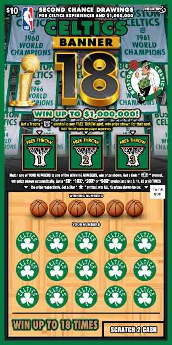 Celtics Banner 18 scratchcard - game number #466 - front