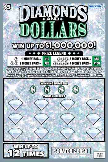 Diamonds and Dollars scratchcard - game number #405 - front