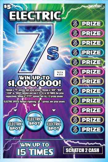 ELECTRIC 7s scratchcard - game number #366 - front