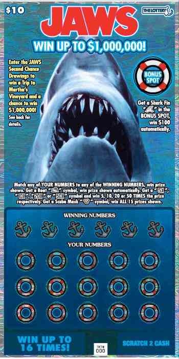 JAWS scratchcard - game number #432 - front