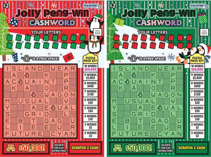Jolly Peng-Win Cashword scratchcard - game number #566 - front
