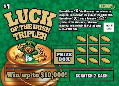 Luck Of The Irish Tripler scratchcard - game number #476 - front