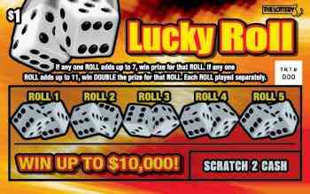 LUCKY ROLL scratchcard - game number #369 - front