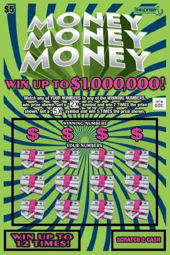 Money Money Money scratchcard - game number #342 - front