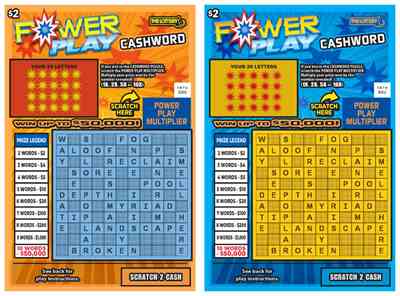 Power Play Cashword scratchcard - game number #524 - front