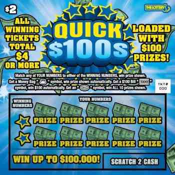 Quick $100s scratchcard - game number #426 - front