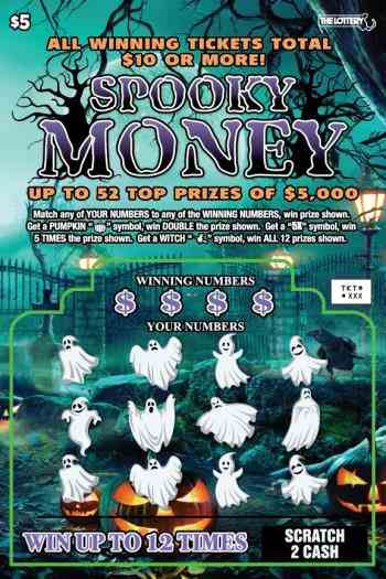 SPOOKY MONEY scratchcard - game number #363 - front