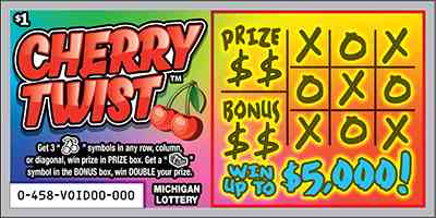 Cherry Twist scratchcard - game number #458 - front