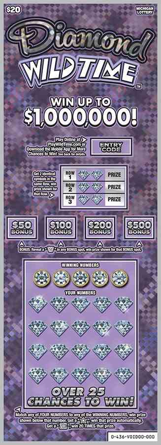 Diamond Wild Time scratchcard - game number #436 - front