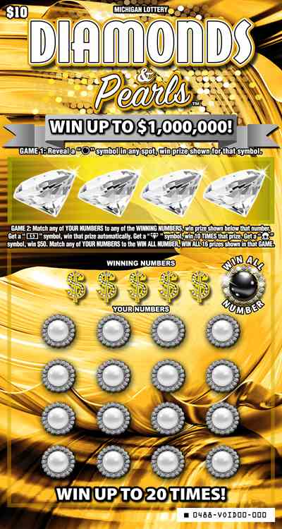 Diamonds & Pearls scratchcard - game number #488 - front