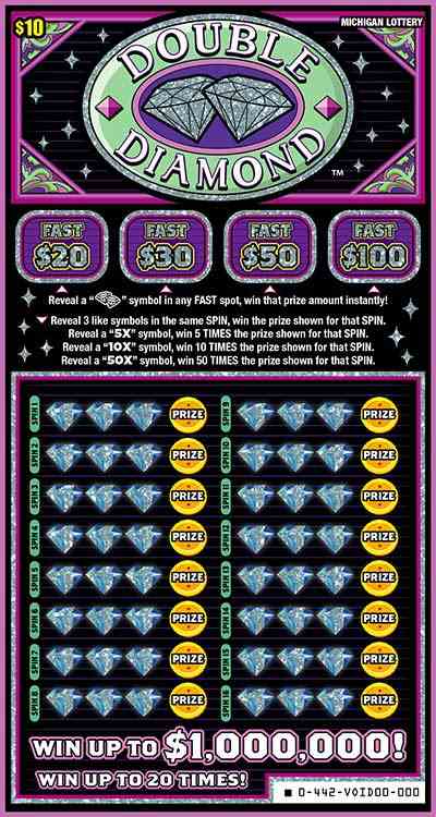 Double Diamond scratchcard - game number #442 - front