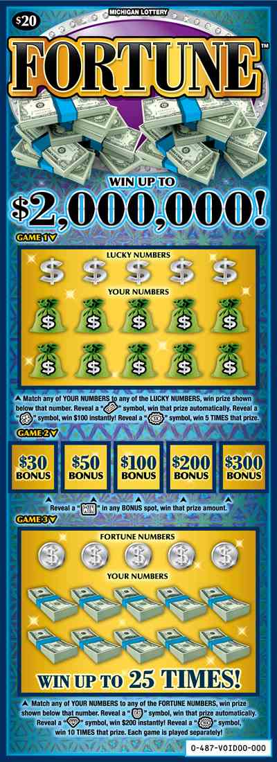 Fortune scratchcard - game number #487 - front