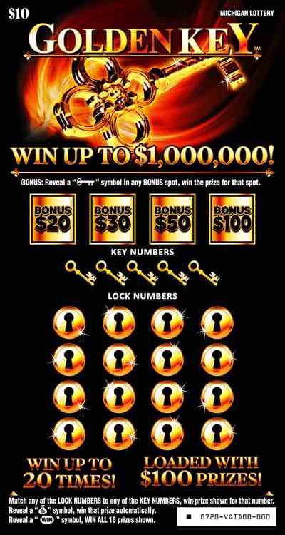 Golden Key scratchcard - game number #720 - front