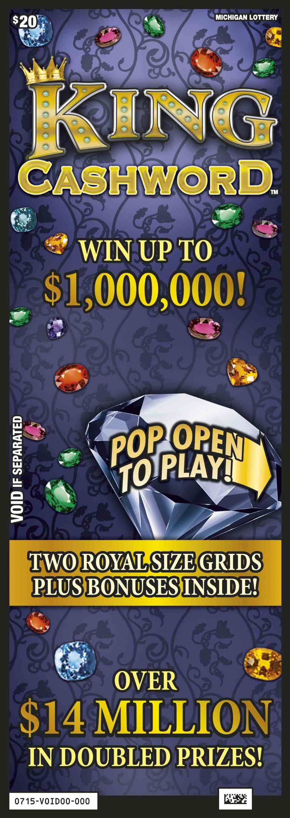 King Cashword scratchcard - game number #715 - front