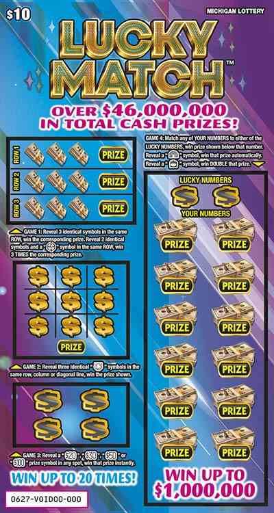 Lucky Match scratchcard - game number #627 - front