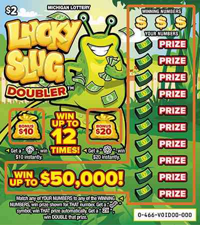 Lucky Slug Doubler scratchcard - game number #466 - front