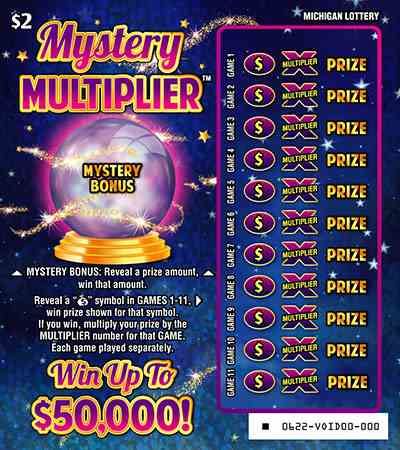 Mystery Multiplier scratchcard - game number #622 - front