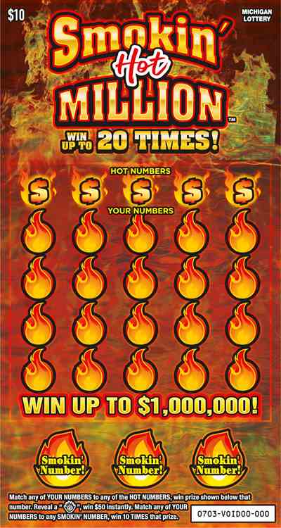Smokin' Hot Million scratchcard - game number #703 - front