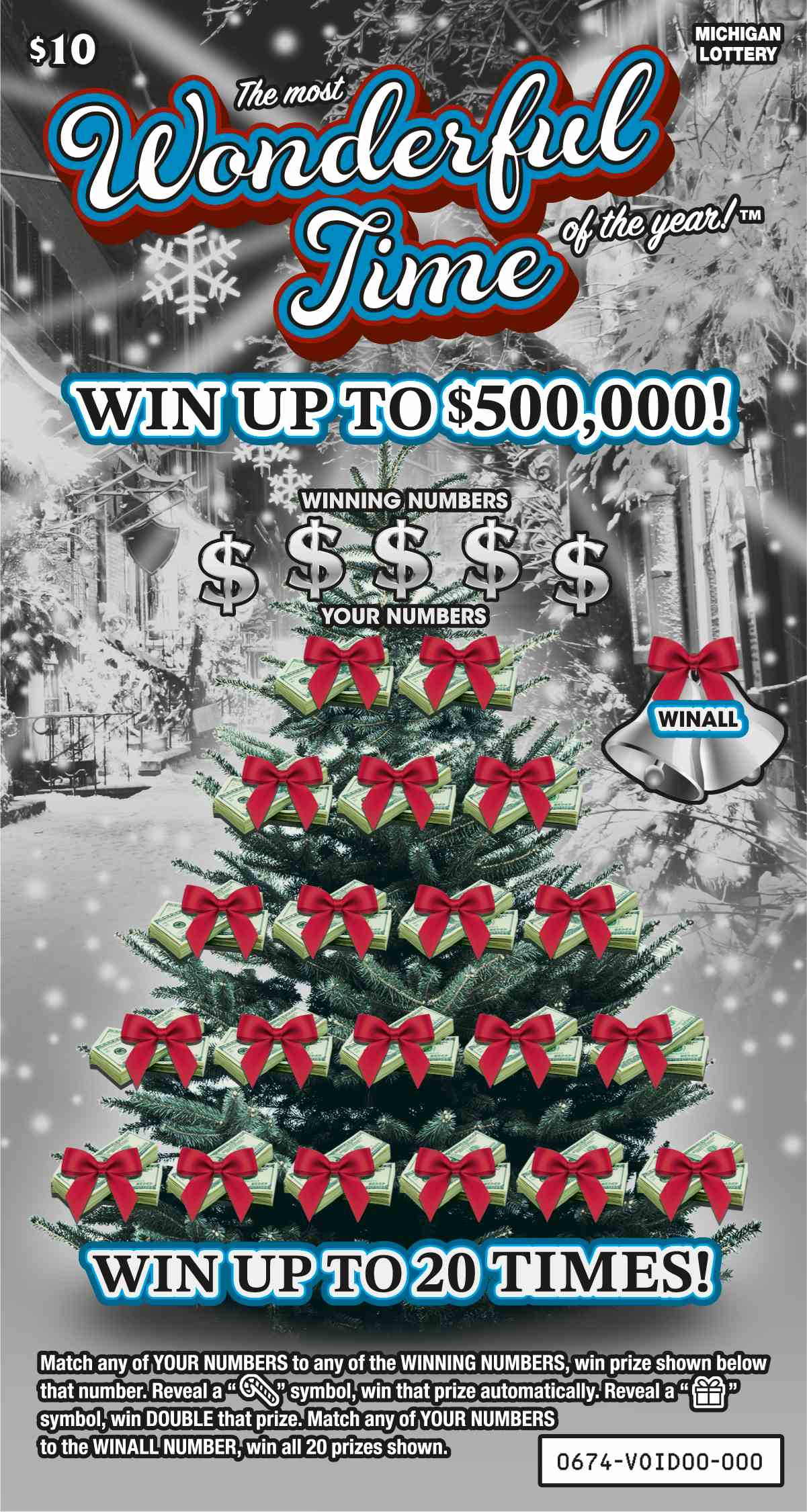 The Most Wonderful Time Of The Year! scratchcard - game number #674 - front