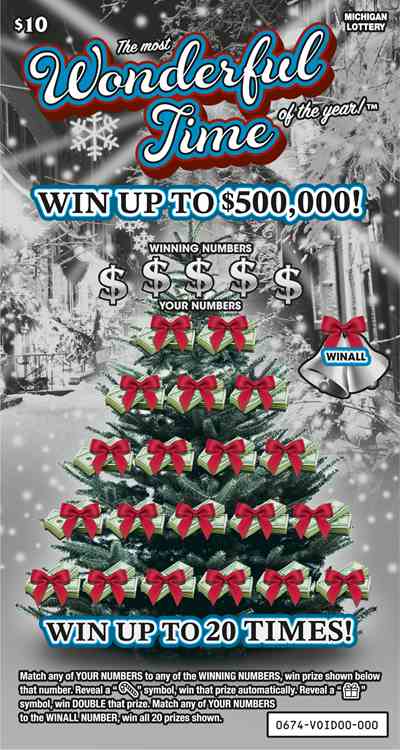 The Most Wonderful Time Of The Year! scratchcard - game number #674 - front