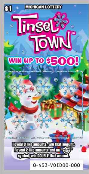 Tinsel Town scratchcard - game number #453 - front