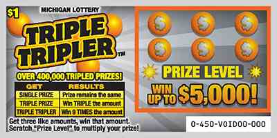 Triple Tripler scratchcard - game number #450 - front