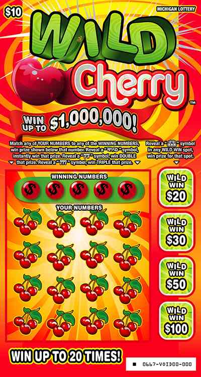 Wild Cherry scratchcard - game number #667 - front